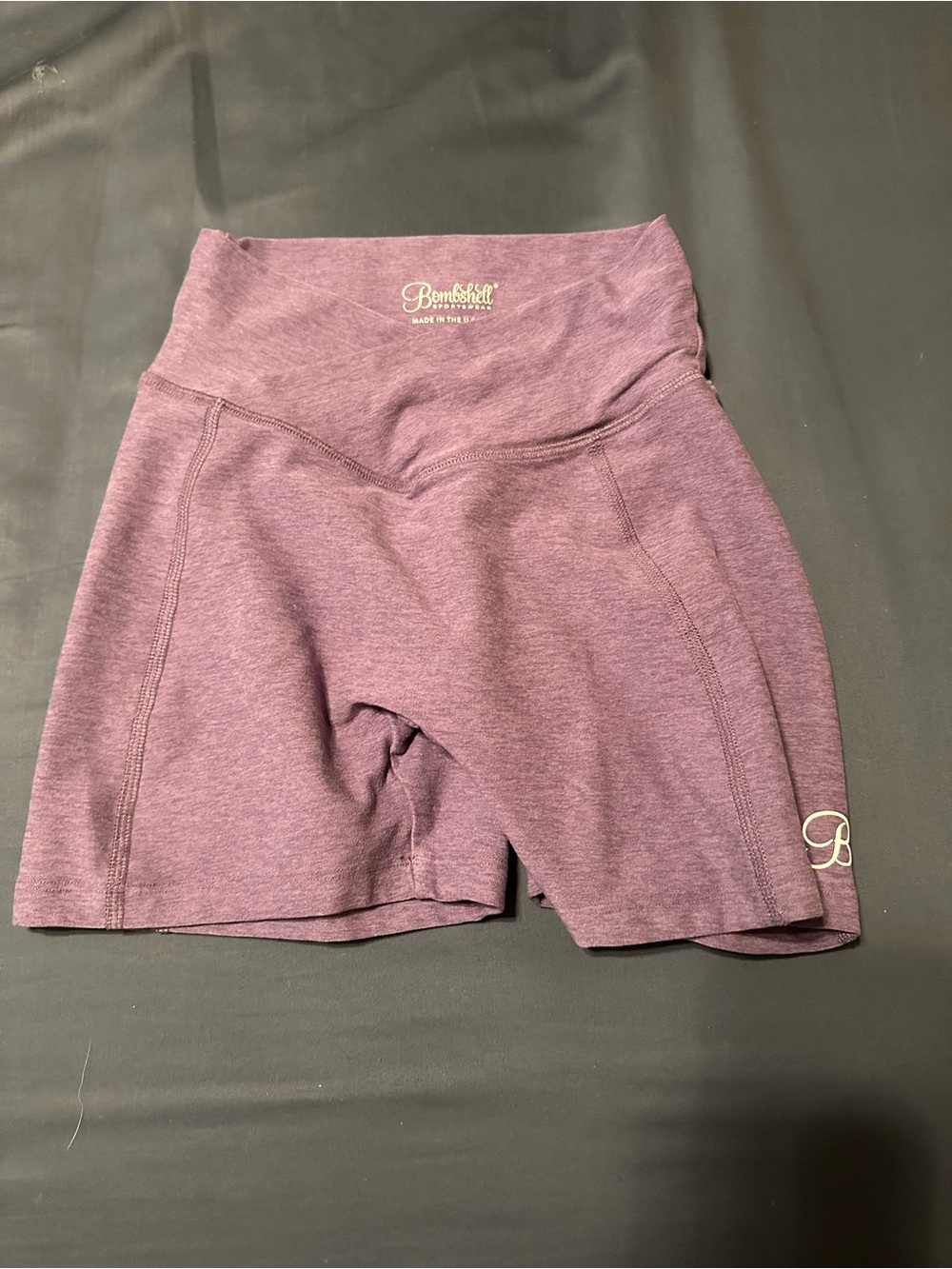 Bombshell Sportswear Plum High-Waist Bike Shorts